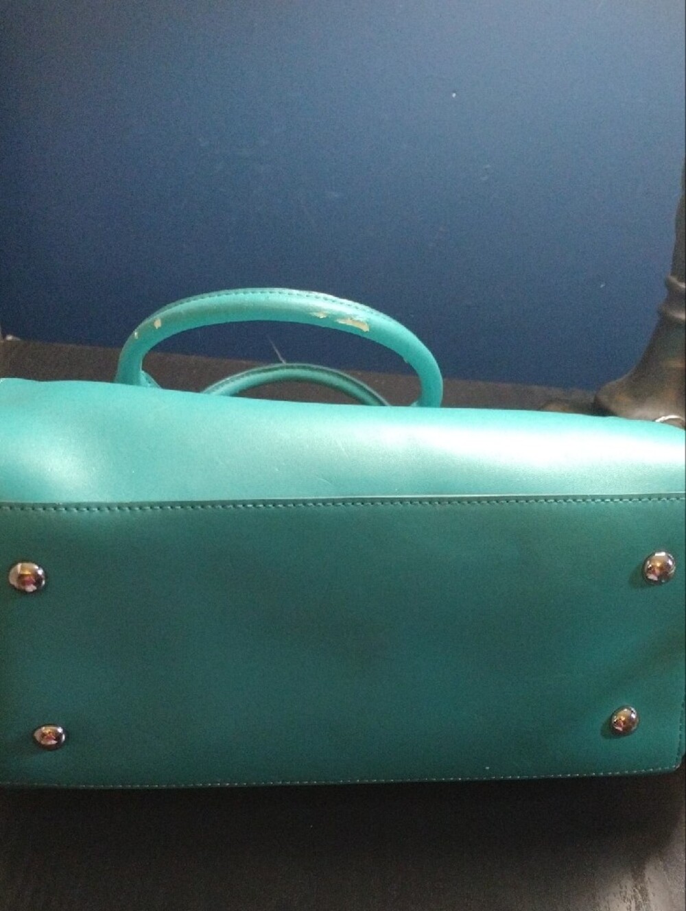 Vera Bradley Teal Satchel with Removable Shoulder Strap - Picture 10 of 12